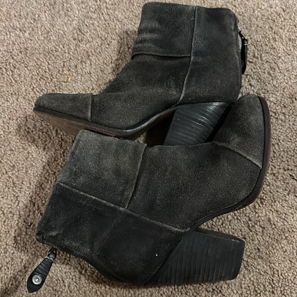 Rag & Bone Harrow Boot Asphault Suede Boots & stacked heel